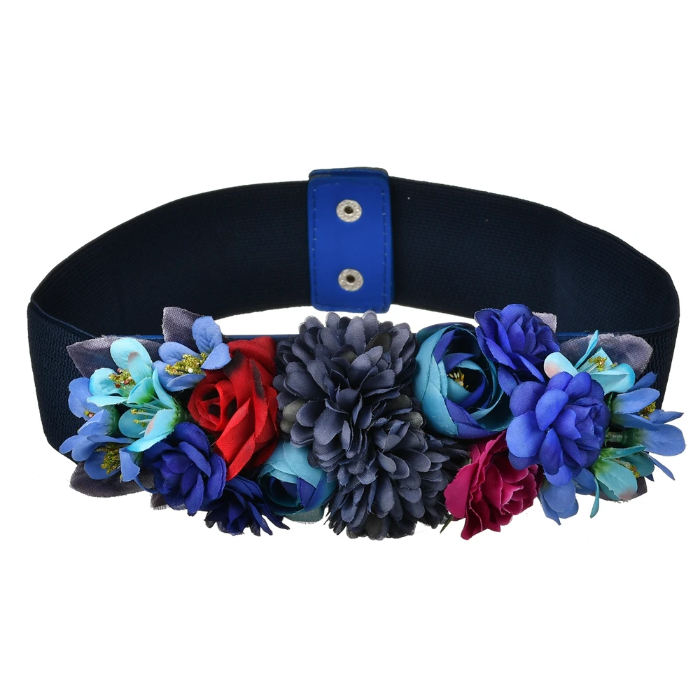 Fashion Flower Belt Girl Belt Elastic Lady Belts Sash Wedding Girl