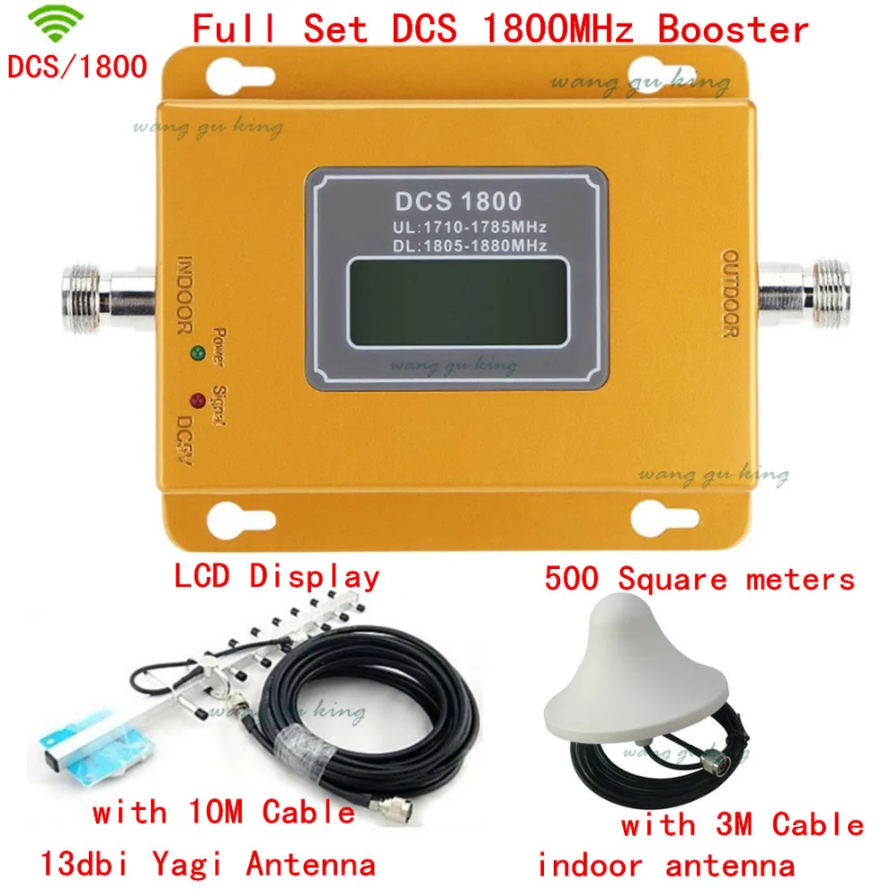 

Full Set 13db Yagi + Ceiling Antenna ! 4G LTE GSM Full Set 11800MHz Mobile Phone Signal Repeater Booster Cover 500 square meters