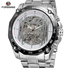 New! Automatic Watch Forsining Watches FSG8068M4T4 mens watches top brand luxury silver color bracelet free shipping