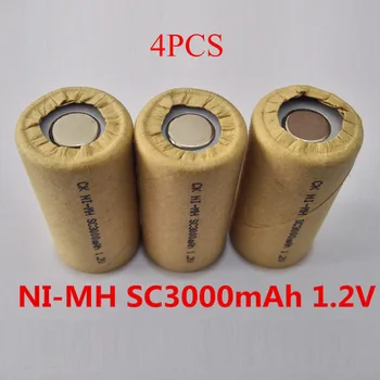 

SORVESS 4/8PCS SC3000mAh Battery 1.2V Ni Mh Rechargeable Batteries Without Welding Tabs Points For Charging Drill Hand Drill
