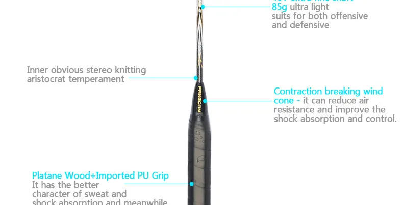 2 шт./компл. Fangcan ч. м. Граф высококлассная ракетка для бадминтона N90-3 со шнурком Сверхлегкая тканая Высококачественная Бадминтонная ракетка