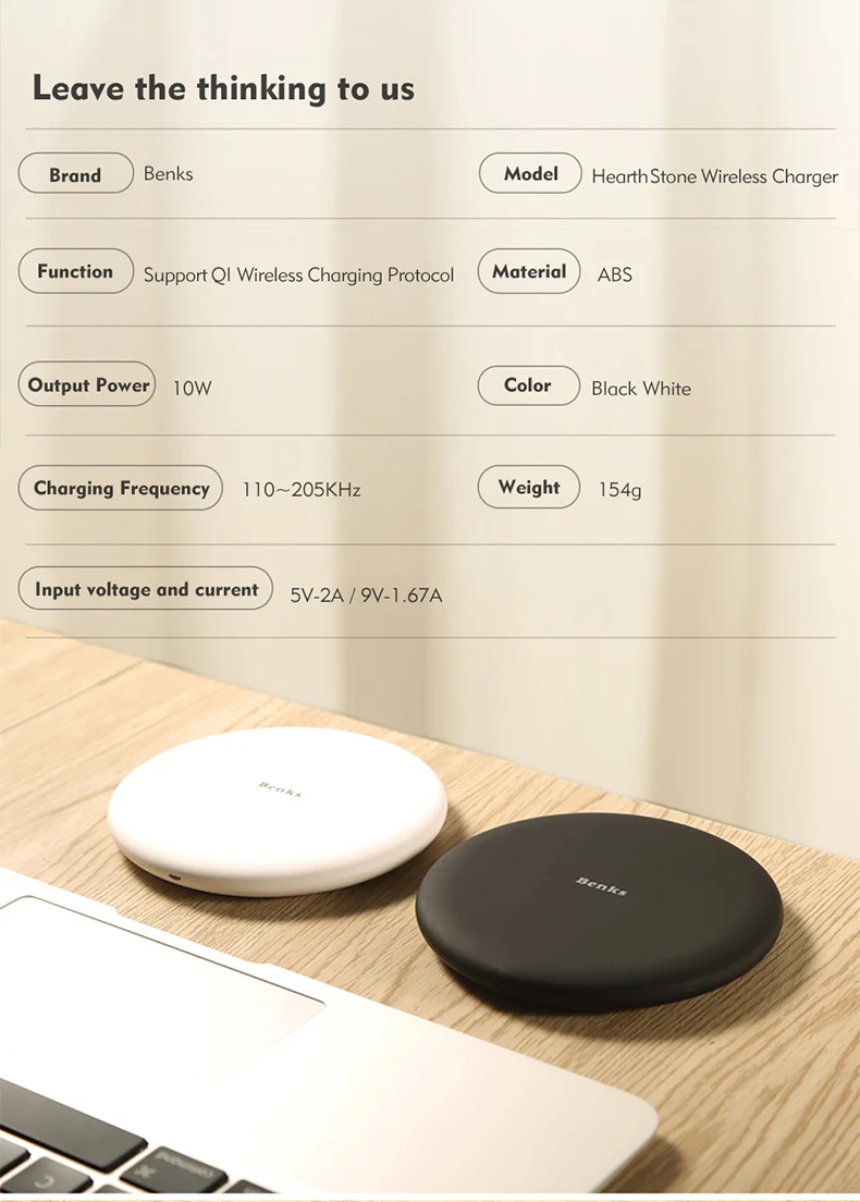 Benks Qi Wireless Charger For iPhone X iPhone 8 8 plus Fast Charge Charging Pad For Samsung S8 S7 S6 Note 8 Wirless Charger (11)