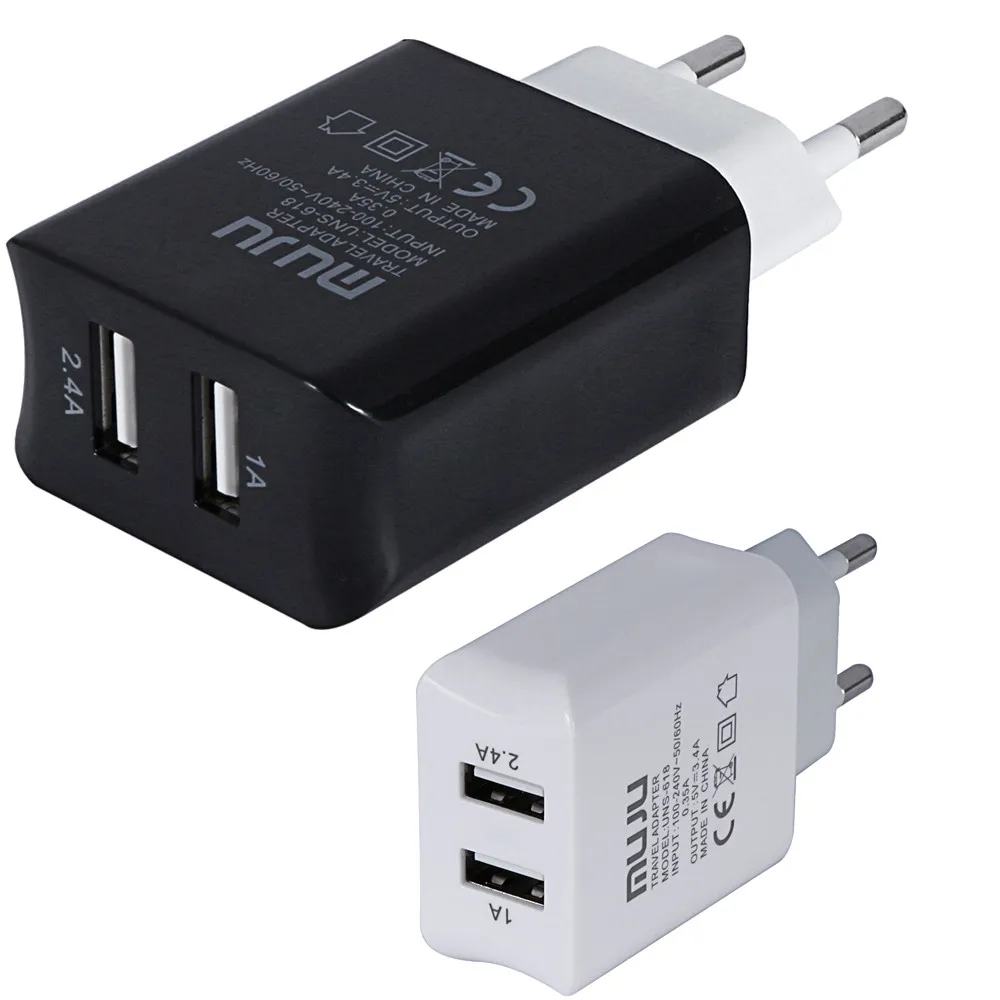 Usb wall Adapter MUJU UNS-618 5V 3.4A EU Plug USB Power Adapter 2 USB Ports For Phone Tablets