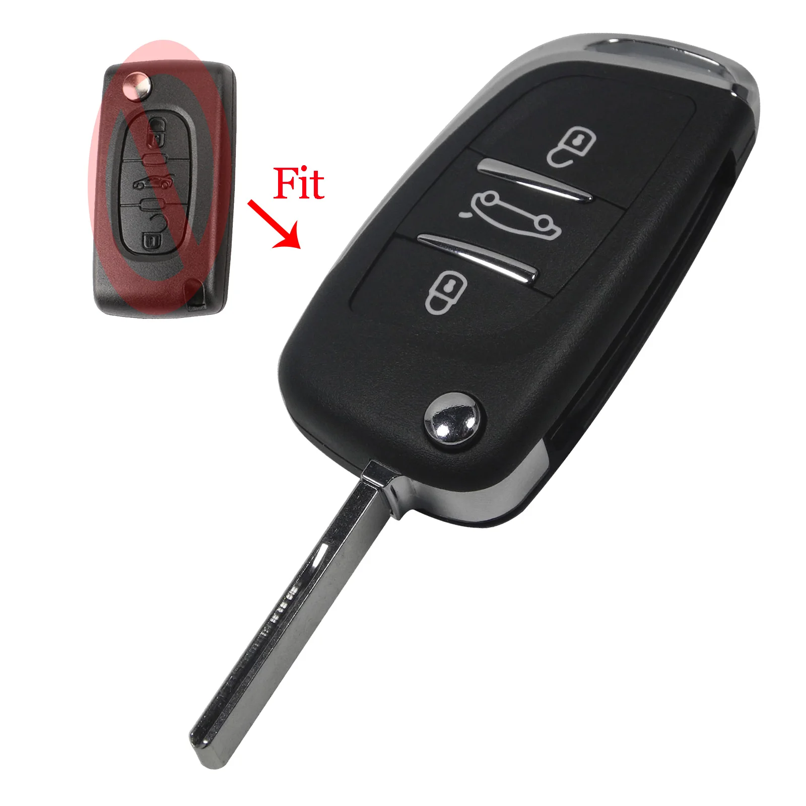 Переворачивающийся Чехол для автомобильного ключа Citroen Berlingo C3 C4 C5 C6 Xsara Picasso Peugeot 307