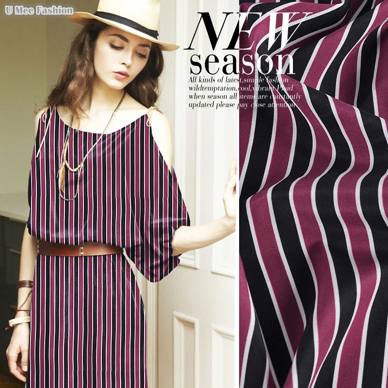 

SCD069 Silk CDC/ Stripes,Tricolor/Silk Fabric Mulberry Silk 93%Silk 7%Spandex Elastic/Width1.20yd Thickness16mm