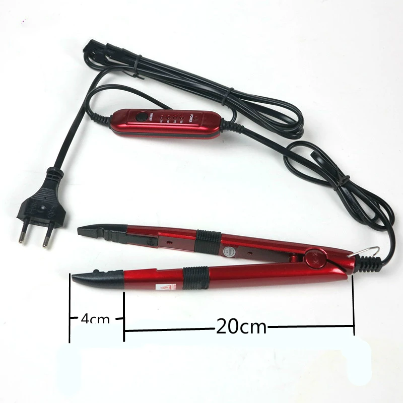 1PC Red Purple Mini Iron Fusion Professional Tem Control Iron Heat Keratin Pre Bonded Hair Extensions Tools Connectors 4 Colors