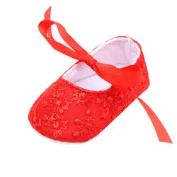 Кружевная вышитая кружевная неглубокая детская обувь для принцесс обувь для малышей обувь для девочек Обувь для новорожденных
