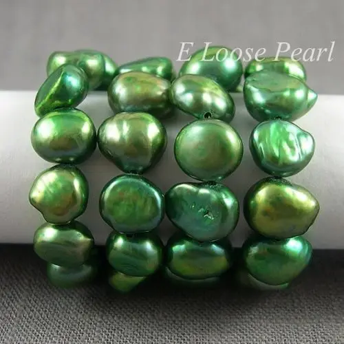 

wholesale Freshwater Pearl Baroque pearl Pebble Potato Green Loose pearl 7.5-8.5mm 46pcs