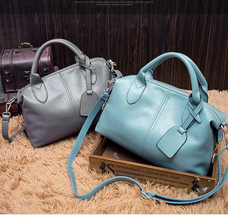 

Casual Pillow Women Leather handbag Single Women's shoulder bag Blue PU Leather ladies hand bag Summer Women Crossbody bag