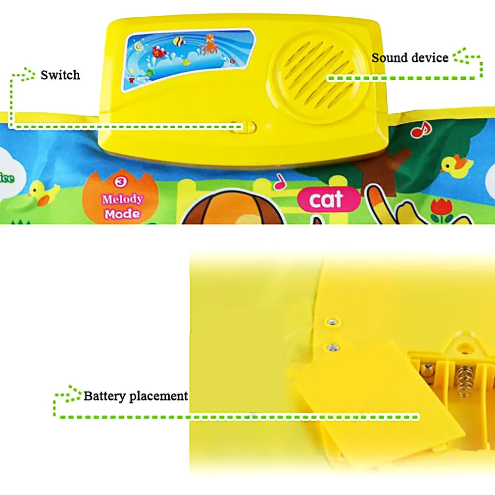 Многофункциональный новый сенсорный Играть клавиатура Музыкальный Музыка Пение Тренажерный зал Ковры Коврики Best Дети Подарок для ребенка
