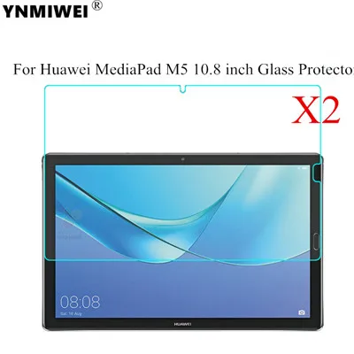 2 шт Защитное стекло для huawei MediaPad M5 10,8 дюймовая защитная пленка 9H Взрывозащищенная Защита экрана для huawei M5 10,8 - Цвет: Прозрачный