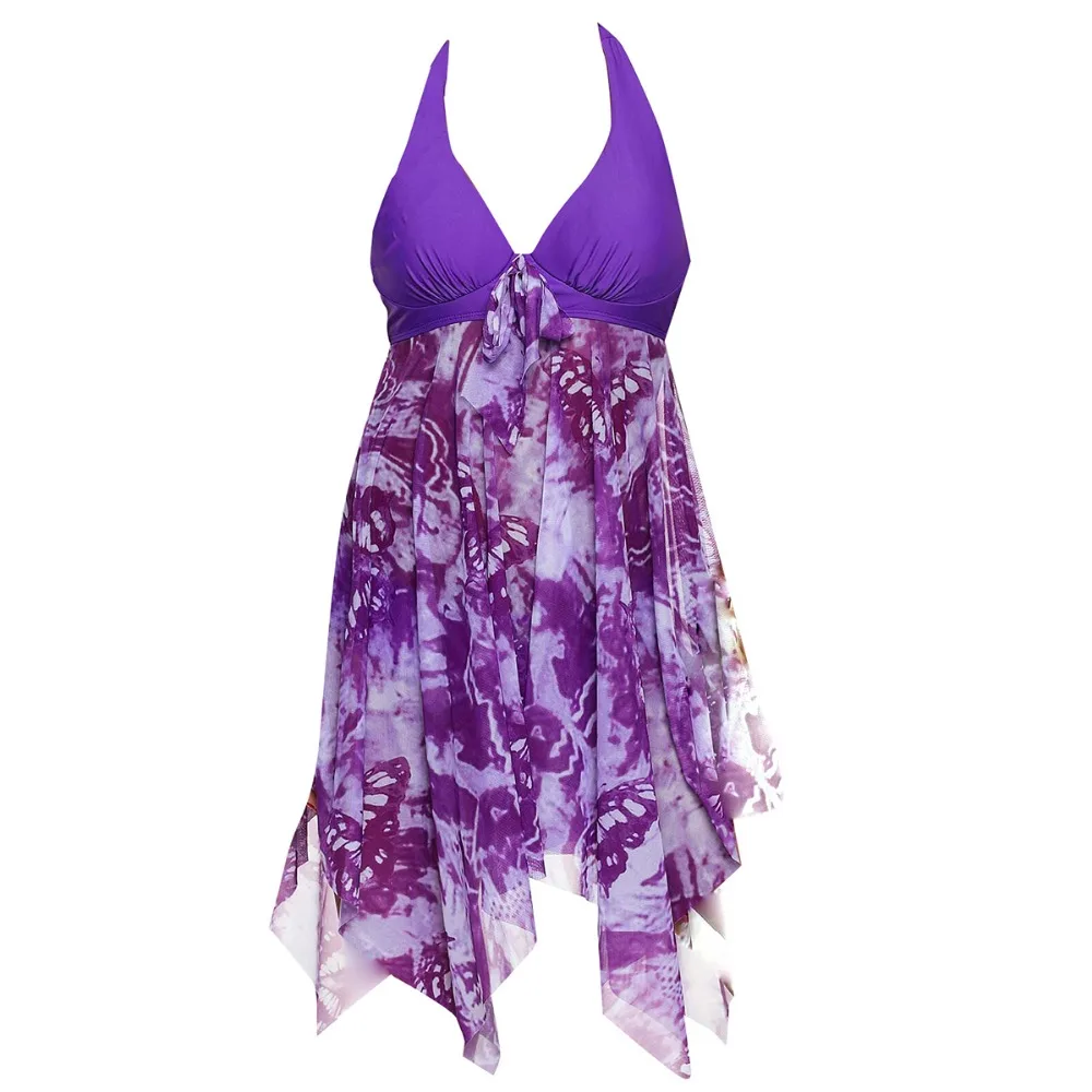 Для женщин одна деталь Push Up купальник плюс размеры закрытый купальник Swimdress большой 2XL Танкини-бикини Купальники для малышек