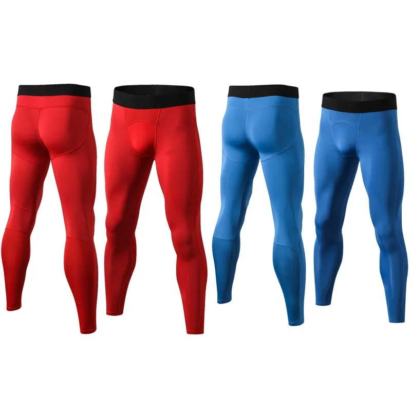 Size XS-2XL men's casual quick-drying tights riding compression sports stretch high waist pants