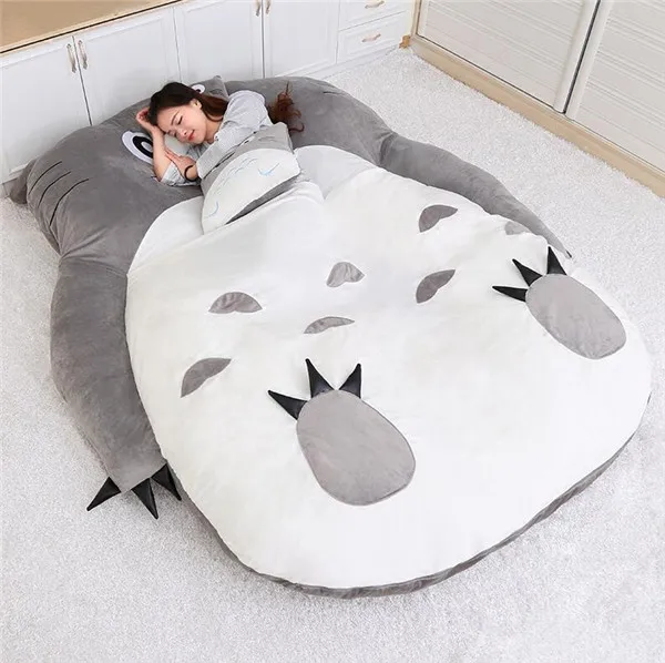 My Neighbor Totoro Tatami Sleeping Double Bed Beanbag Sofa For Audlt My Neighbor Totoro Tatami Sleeping Double Bed Beanbag Sofa For Audlt Warm Cartoon Bag Mattress In Bean Sofas From Furniture On