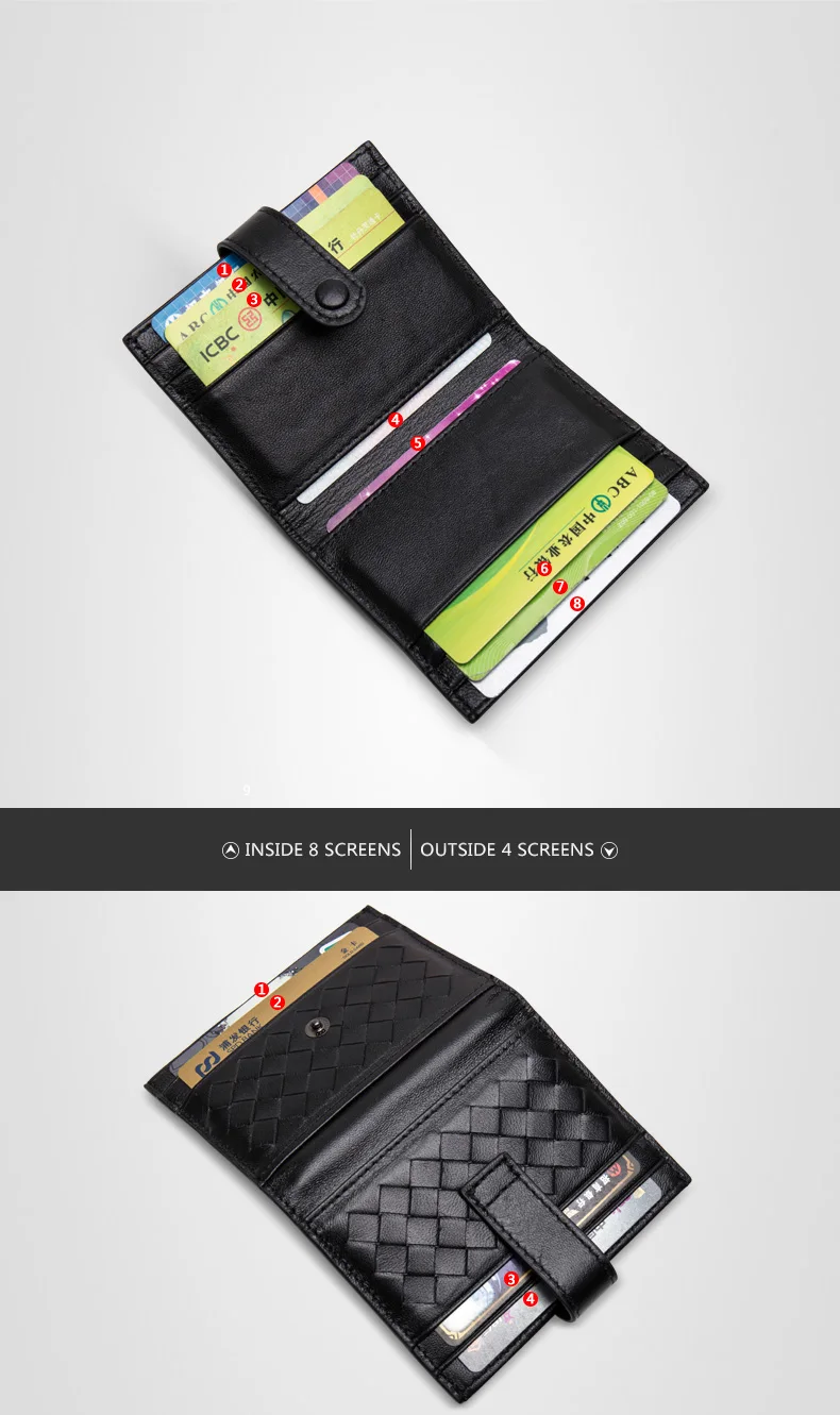 Porte-cartes De Crédit RFID à La Mode Pour Femmes Et Hommes, Ensemble De Cartes Ultra Fines En Cuir PU, Porte-cartes De Visite, Petit Portefeuille Pour Femmes