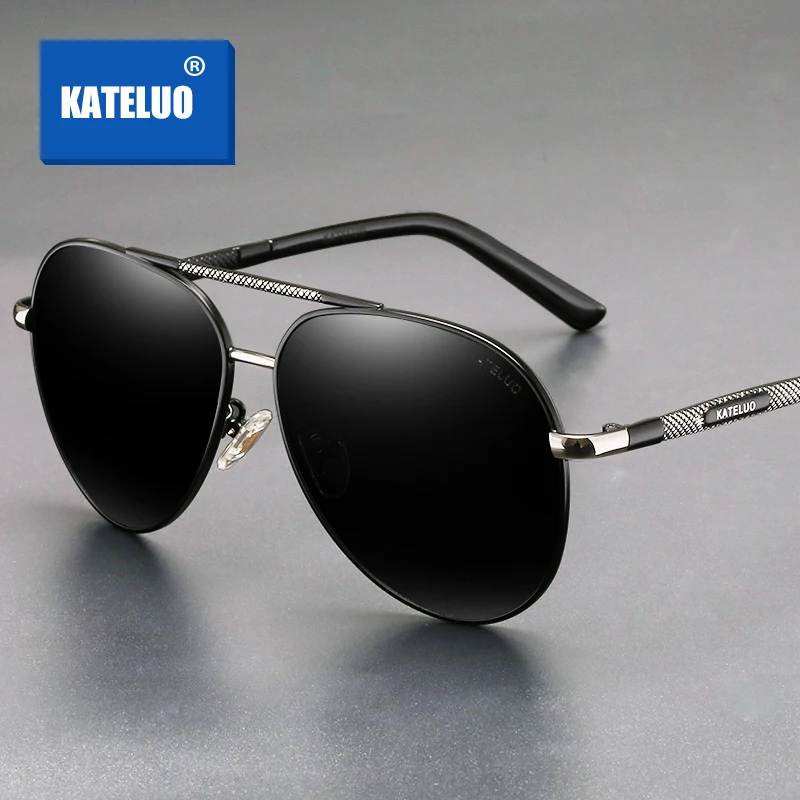KATELUO брендовые классические мужские военные качественные солнцезащитные очки с поляризованными линзами UV400 Мужские Солнцезащитные очки для мужчин очки аксессуары 6601