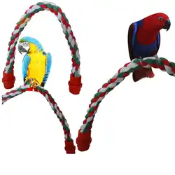 ПЭТ Птица Попугай хлопок веревка Parakeet клетка стоячий окунь жевательные игрушки хомяки клетка для хранения стоящая лестница для лазания