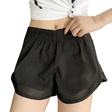 Для женщин летние шорты для йоги из дышащей сетки верхняя одежда для девочек короткие штаны Quick-dry бег спортивные Фитнес шорты для бега