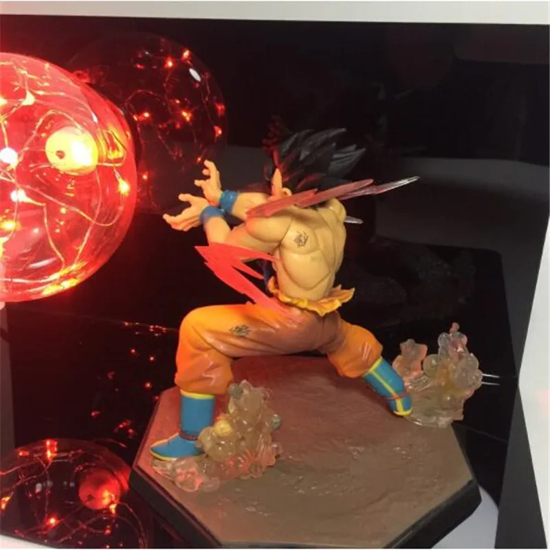 Dragon Ball Kamehameha атаки Супер Saiyan ГОКу сын DIY дисплей прикроватной тумбочке лампа ЕС США 220V 110V ночника в красные, синие зеленый