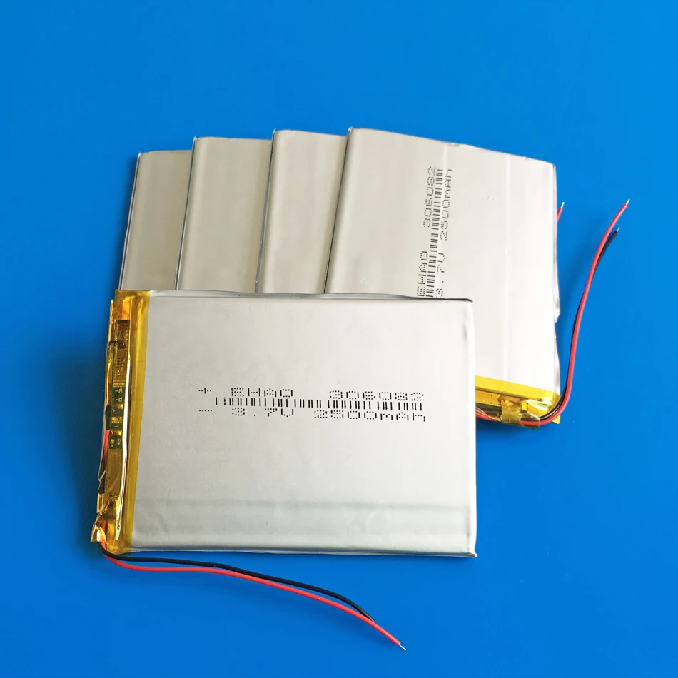 5 PCS 306082 3 7V 2500mAh Lipo rechargeable battery cells for 7 9 PAD DVD power