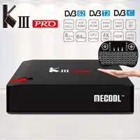 Mecool KIII Pro K3 Pro DVB-T2 DVB-S2 DVB-C Smart TV Box Android 7.1 Amlogic S912 4 k Set top Box satellietontvanger PK C400 Plus