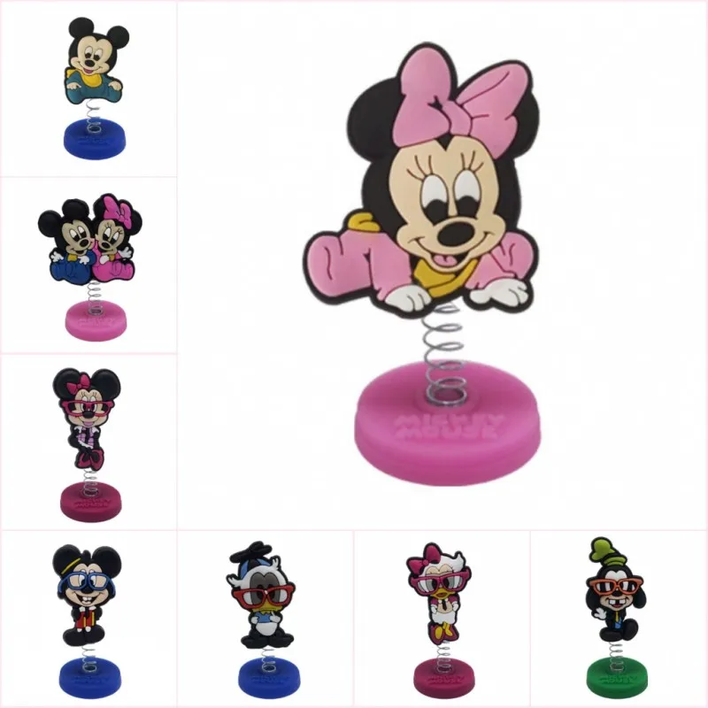 

4pcs/ Mickey Minnie Cartoon Figures Mini PVC Standing Dolls Home Decoration Car Accessory Toys Kid Gift Party Favors