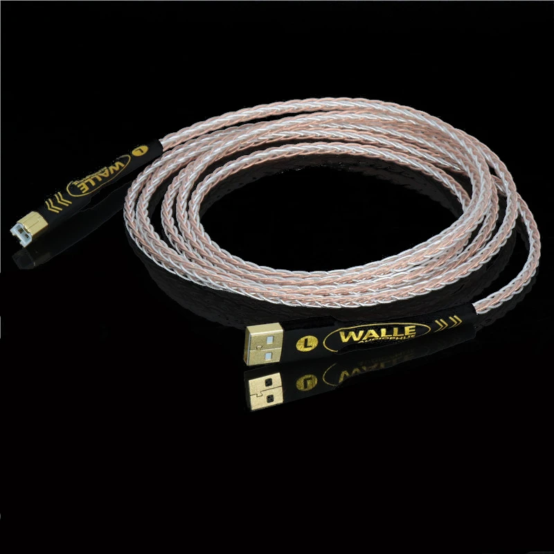 Hi End 8N OCC посеребренный USB аудио кабель для передачи данных DAC Fi usb A B|Кабели USB| |