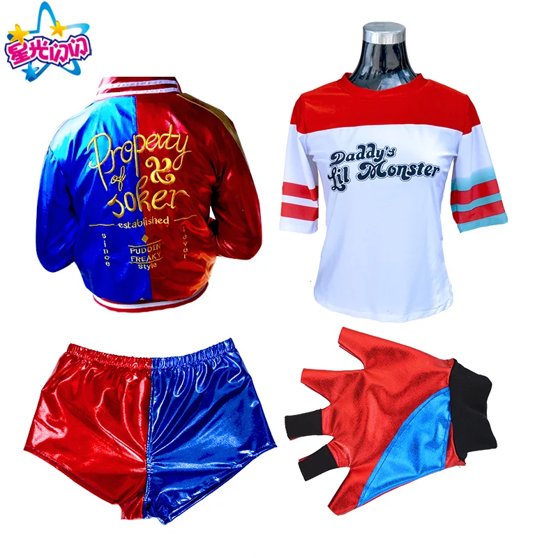 Harley Quinn Suicide Squad Jacket Costume Cosplay Movie Halloween Batman Coat