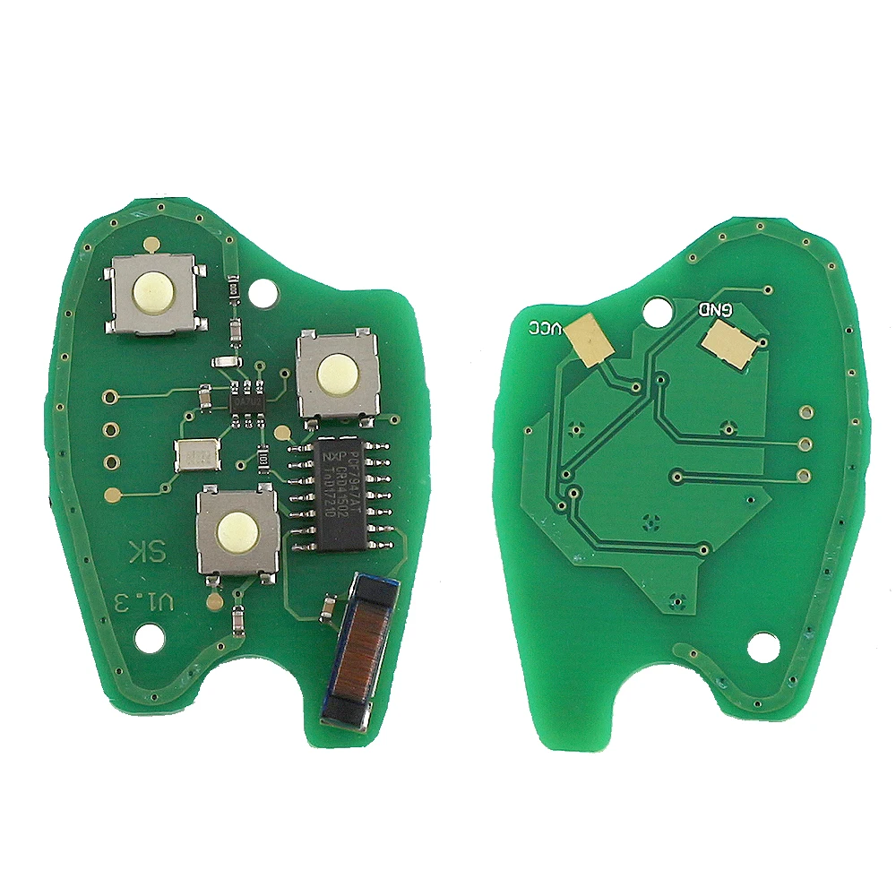 Chiave/Telecomando Per Renault Megane Spolverino Modus Clio 3 Twingo Dacia Logan Sandero - nuovo 3 Tasto 433mhz Pcf7947 Id46 Chip Renault -