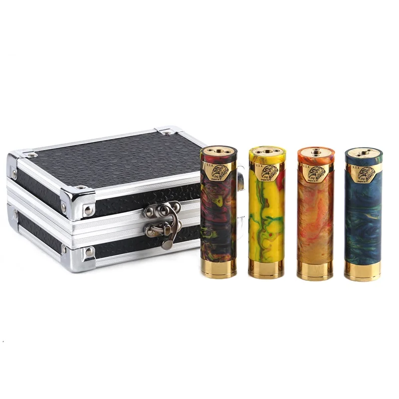 

Smokjoy Honor Resin Mech Mod No 18650 Battery e cigarette Resin Box Mod Orange Black Yellow