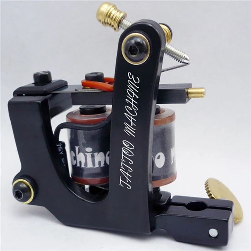 Top Quality 10 Wrap Coils Tattoo Gun Kit Steel Frame for Liner Shader Free Shipping TM-7207 | Красота и здоровье
