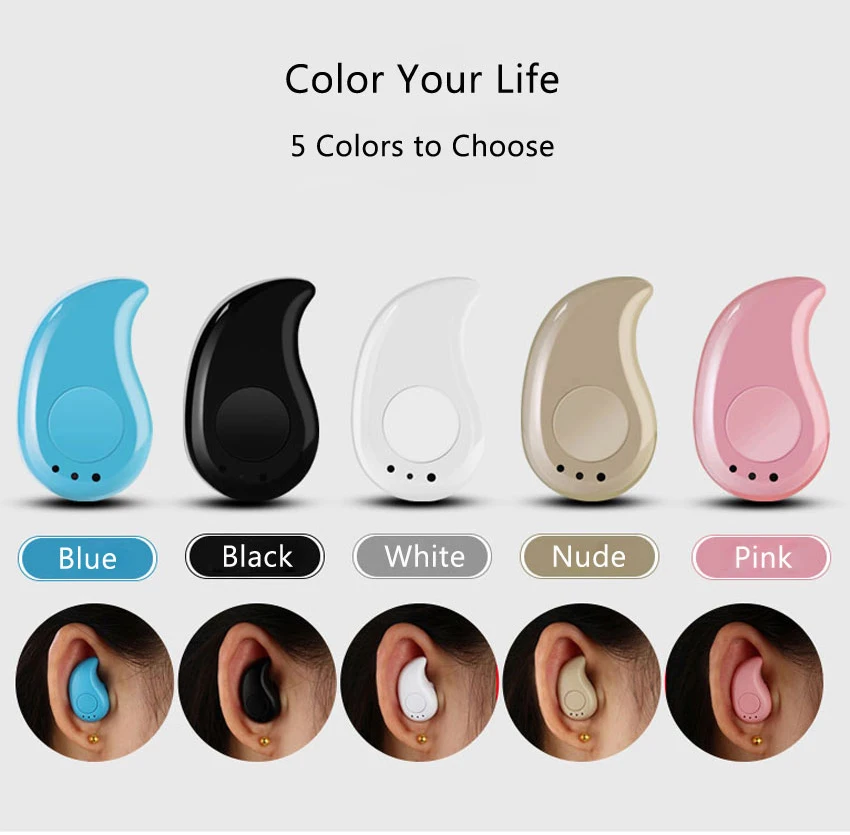 Wireless Bluetooth Earphones Mini button Invisible Earbuds Small Music In-ear Headset with Mic for Cellphones | Электроника