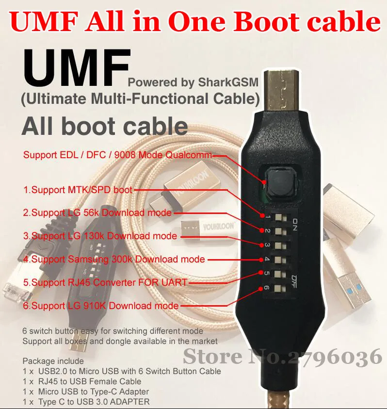 Umf/все в одном кабель для edl/dfc для 9800 модели для qualcomm/mtk/spd загрузки для lg 56 k/910 k