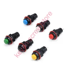 1pcs o 6 pz/lotto DS-211 autobloccante Push Button Switch 10 millimetri Autobloccante Interruttore di Pulsante Momentaneo