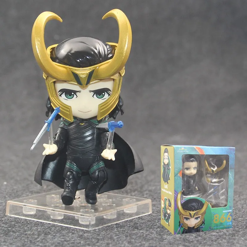 Фильм рисунок 10 см Мстители одежда «Супергерои» Nendoroid Тор Ragnarok Локи 866 ПВХ фигурку Коллекционная модель игрушка в подарок