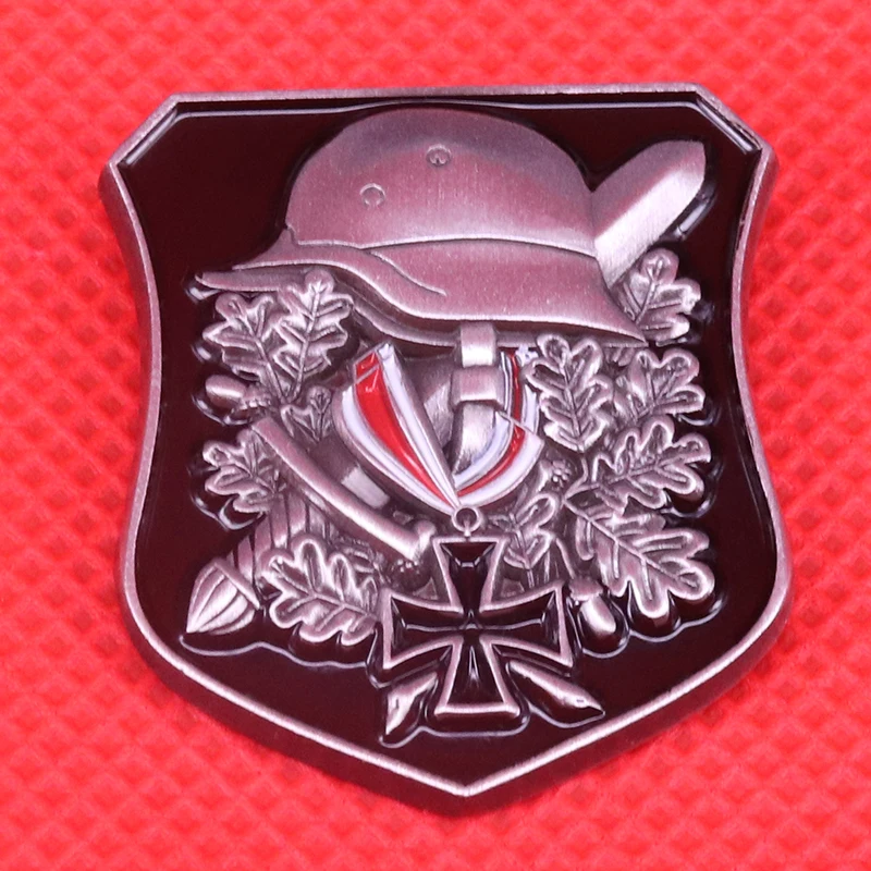 

Sword hat enamel pin cross brooch oak leaves badge silver vintage patriotic jewelry men shirts jacket accessories