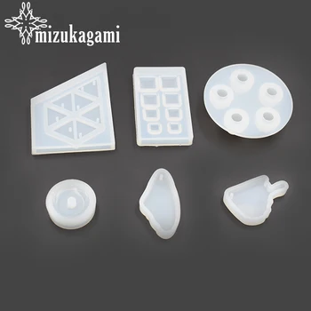 

1pcs UV Resin Jewelry Liquid Silicone Mold Sphere Triangle Square DIY Silicone Crystal Drop Rubber Mold Transparent Clear Mold