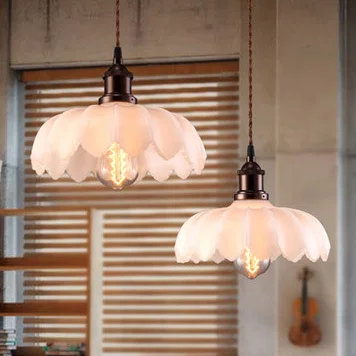 American Retro Droplights White Lotus Flower Vintage Pendant Lights American Retro Droplights White Lotus Flower Vintage Pendant Lights Fixture Dining Room Bed Restaurant Hanging Lamp In From