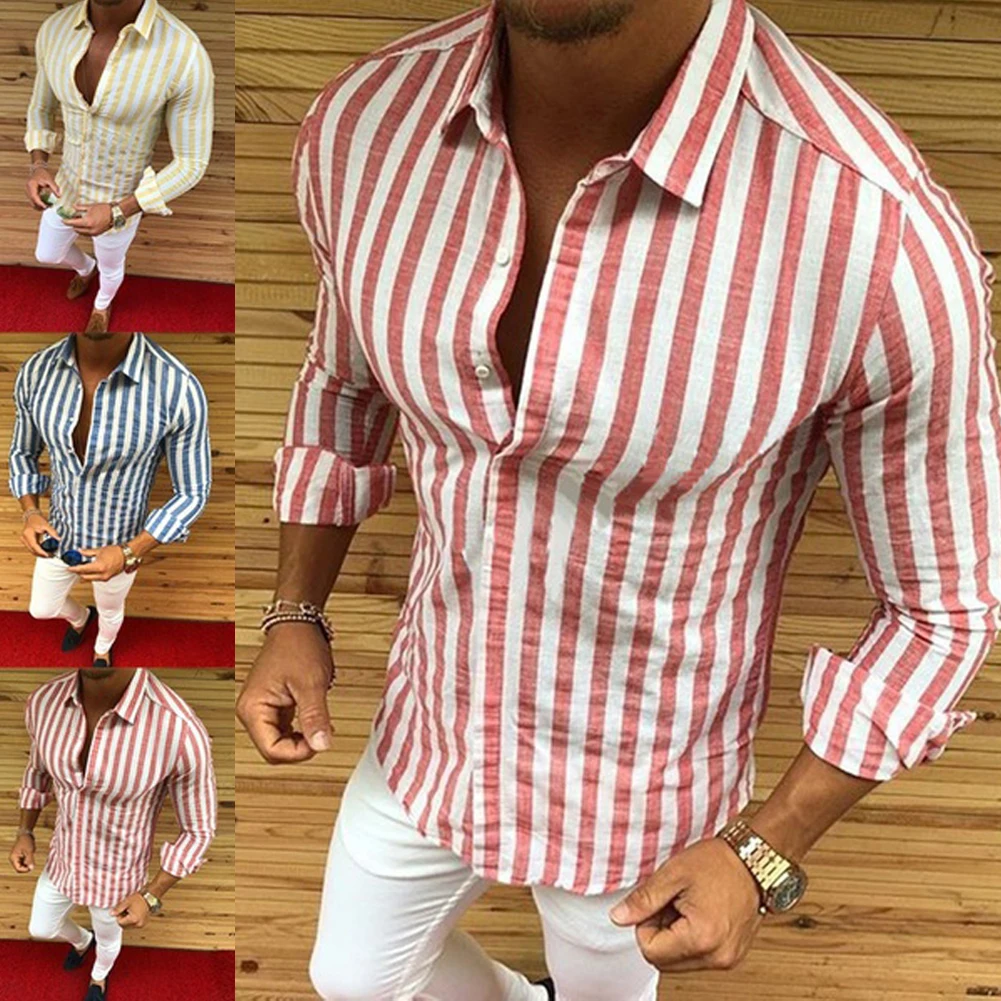 Stylish Men/'s Slim Fit Business Shirt Long Sleeve Dress Shirts Casual Cotton Top