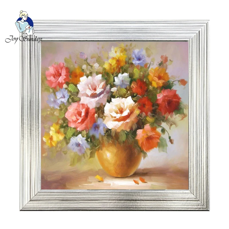 

JOY SUNDAY,5D Diy diamond painting full square Diamond embroidery flowers rose painting mosaic pictures of rhinestones paint