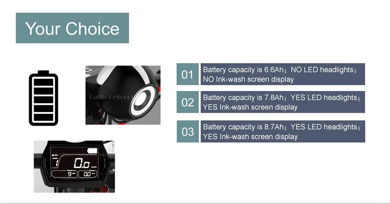 Daibot Electric Scooter Foldable Two Wheels Electric Scooters 16 Inch 350W 36V Scooter Electric Off Road BlackRed For Adults (9)