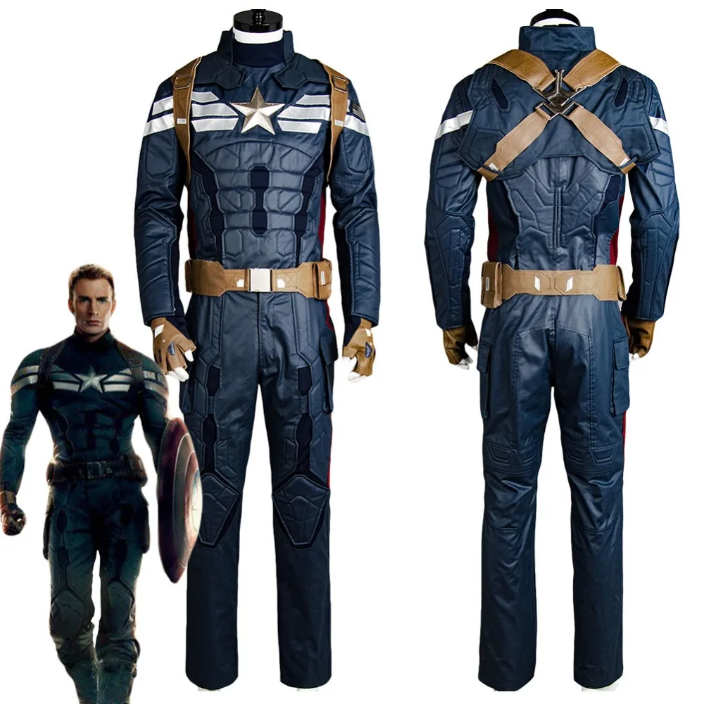 Captain America Winter Soldier Steve Rogers Cosplay Costume For Men
