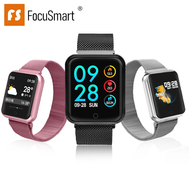 2019 Focusmart Новые смарт часы P68 многоязычные библиотеки слов Измерение частоты