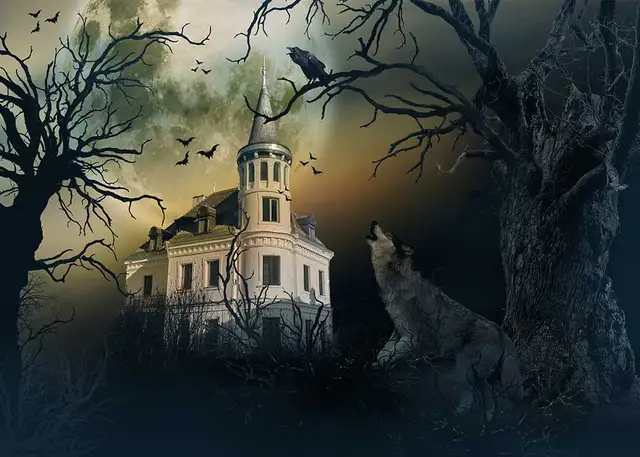 kidniu halloween background photography terror wolf photo props castle vinyl studio screen backdrops 7x5ft or 5x3ft