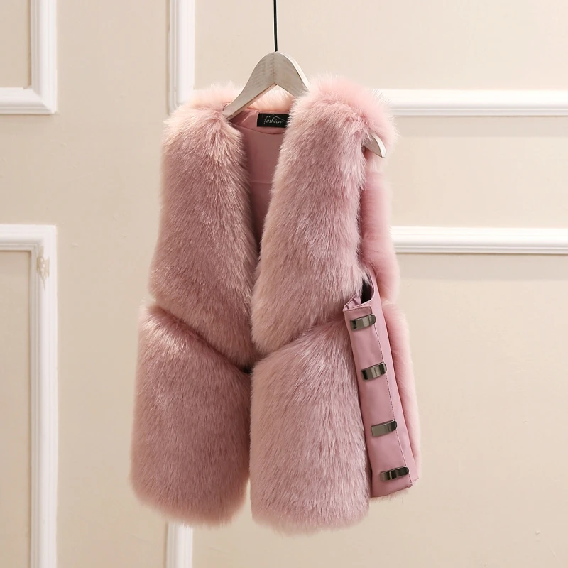 MUMUZI новая мода пальто из искусственного меха зимнее женское повседневное приталенное без рукавов из искусственного лисьего меха жилет зимняя куртка для женщин casaco feminino