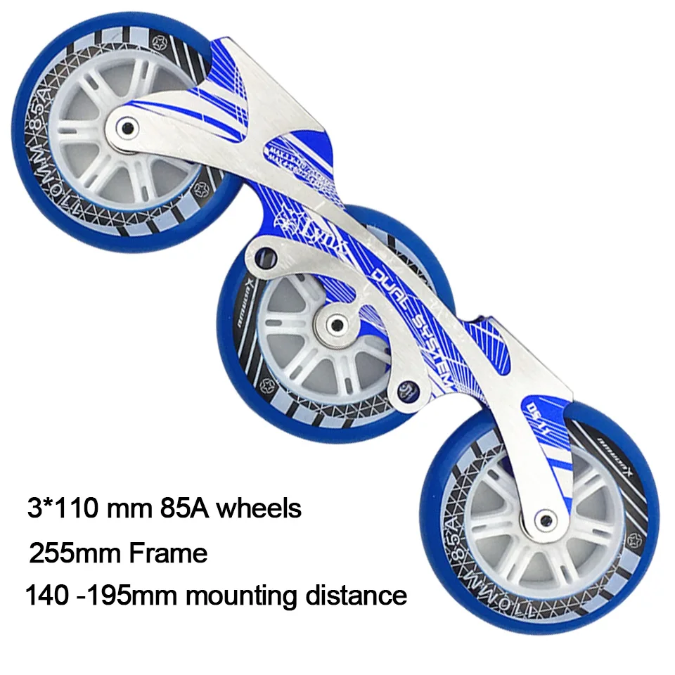 

JEERKOOL Inline Speed Skating Xuanwu 255mm Frame 110mm Wheels for Roller Skates Aluminum Alloy Skating Base For Kids Adult DJ37