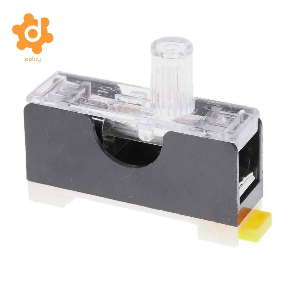 5 Pieces FS101 6*30mm 10A Fuse+ Indicator Light DIN RAIL Mounted Fuse Holder