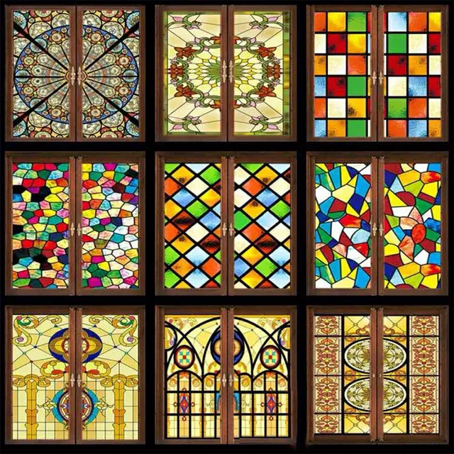 decorative stained glass windows film custom wardrobe doors church stained glass christmas decorations for home 2pcs - Christmas Decorative Window Film decorative stained glass windows film custom wardrobe doors church stained glass christmas decorations for home 2pcs - Christmas Decorative Window Film