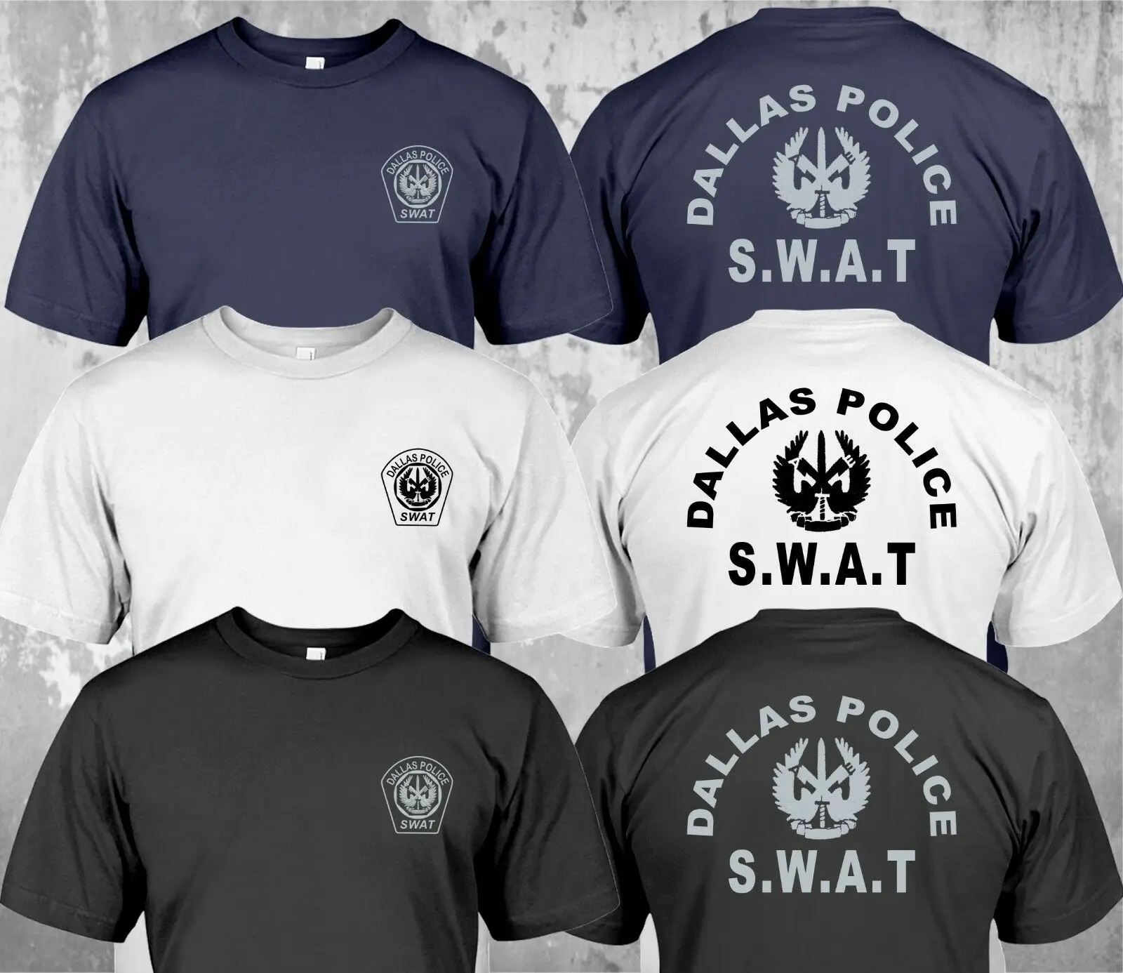 

2019 Fashion New Swat Police Department Dallas Security Investigation Custom Double Side T-Shirt Unisex Tee