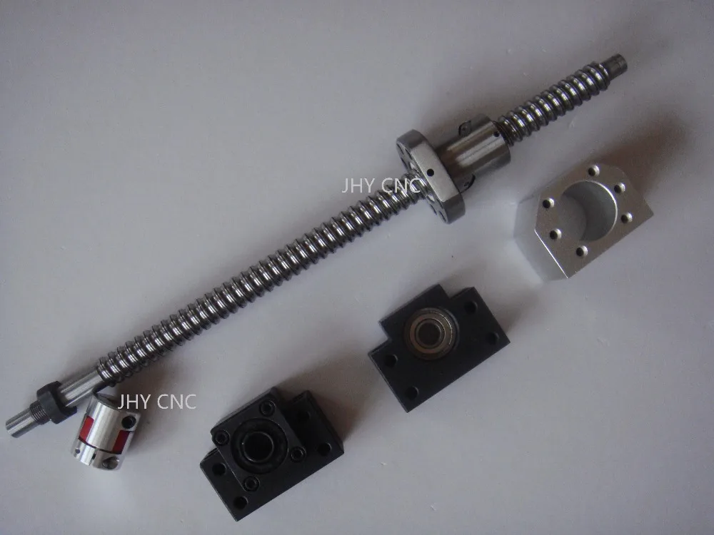 

1 antibacklash ball screw 1605 -L400mm-C7+BK/BF12 + 1pc 6.35mm*10mm couplings